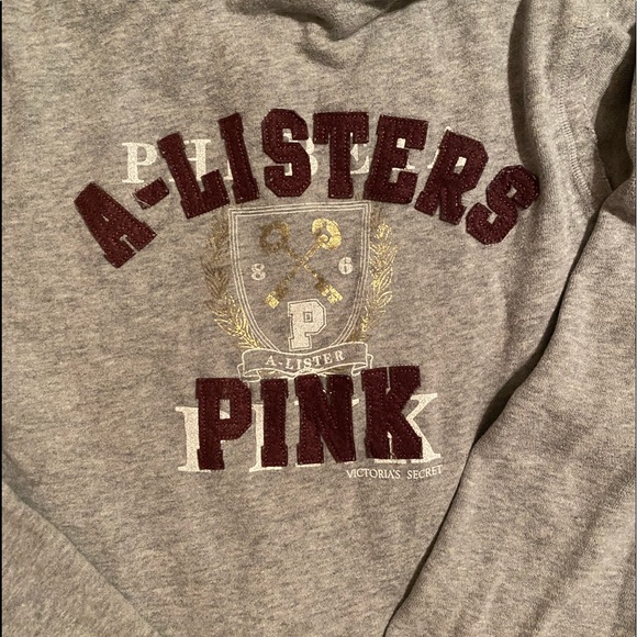 Vintage VS Pink full zip hoodie size large - Picture 3 of 5